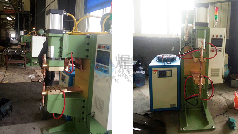 焊本法蘭螺母中頻點焊機1